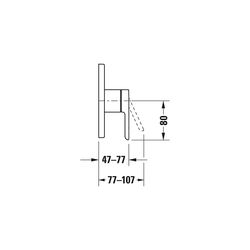 Duravit C.1 Einhebel-Brausemischer Unterputz, Anzahl Verbraucher 1, Chrom, 24,5l/... DURAVIT-C14210009010 7612158492267 (Abb. 1)