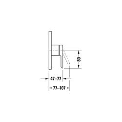 Duravit C.1 Einhebel-Brausemischer Unterputz, Anzahl Verbraucher 2, Chrom, Hand-/... DURAVIT-C14210011010 7612158492281 (Abb. 1)