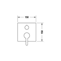 Duravit C.1 Einhebel-Brausemischer Unterputz, Anzahl Verbraucher 2, Chrom, Hand-/... DURAVIT-C14210011010 7612158492281 (Abb. 1)