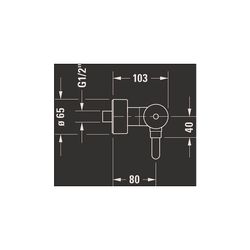 Duravit C.1 Einhebel-Brausemischer Aufputz, Chrom, Anschlussart S-Anschlüsse, 1/2... DURAVIT-C14230000010 7612158492090 (Abb. 1)