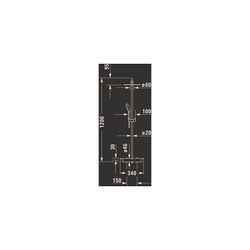 Duravit C.1 Duschsystem, Chrom, Thermostat, Kopfbrause 230mm, 12l/min, höhenverst... DURAVIT-C14280008010 4053424455280 (Abb. 1)