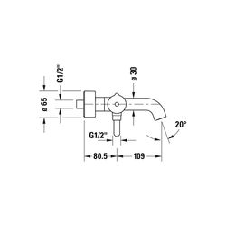 Duravit C.1 Einhebel-Wannenmischer Aufputz, Mattschwarz, AP, Ausladung 189mm, Chr... DURAVIT-C15230000010 7612158492113 (Abb. 1)