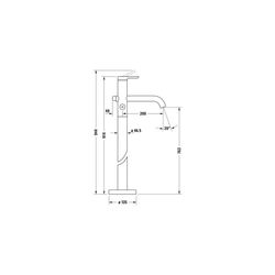 Duravit C.1 Einhebel-Wannenmischer bodenstehend, Chrom HG, Ausladung 201mm, Chrom... DURAVIT-C15250000010 7612158492168 (Abb. 1)
