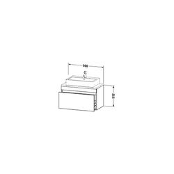 Duravit DuraStyle Konsolenwaschtischunterbau wandh. 478x900x512mm ohne KSP C Nussb... DURAVIT-DS530302143 4053424621982 (Abb. 1)