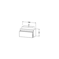 Duravit DuraStyle Konsolenwaschtischunterbau wandh. 478x1000x512mm ohne KSP Compac... DURAVIT-DS530401818 4053424357690 (Abb. 1)