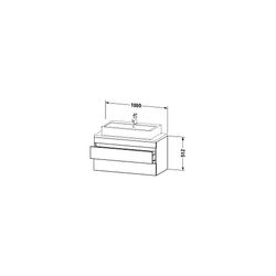 Duravit DuraStyle Konsolenwaschtischunterbau wandh. 478x1000x512mm ohne KSP C Taup... DURAVIT-DS530909143 4053424392196 (Abb. 1)