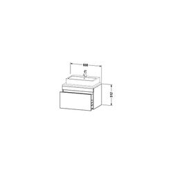 Duravit DuraStyle Konsolenwaschtischunterbau wandh. 548x800x512mm ohne KSP Eiche M... DURAVIT-DS531201616 4063382144805 (Abb. 1)