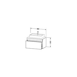 Duravit DuraStyle Konsolenwaschtischunterbau wandh. 548x900x512mm ohne KSP Basalt ... DURAVIT-DS531304318 4053424392912 (Abb. 1)