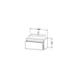 Duravit DuraStyle Konsolenwaschtischunterbau wandh 548x1000x512mm ohne KSP Eiche M... DURAVIT-DS531401643 4063382144935 (Abb. 1)