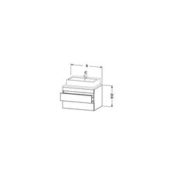 Duravit DuraStyle Konsolenwaschtischunterbau wandhäng. 548x600x512mm ohne KSP Natu... DURAVIT-DS531503030 4063382145000 (Abb. 1)