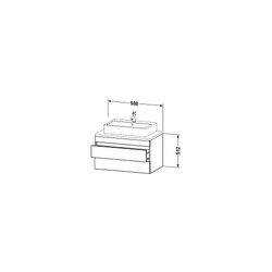Duravit DuraStyle Konsolenwaschtischunterbau wandh. 548x900x512mm ohne KSP Taupe M... DURAVIT-DS531809118 4053424394060 (Abb. 1)