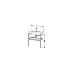 Duravit DuraStyle Holzgestell 440x740x805mm, Eckig, mit Handtuchhalter/Ablage, Eur... DURAVIT-DS988204976 4053424190495 (Abb. 1)