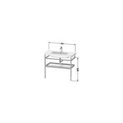 Duravit DuraStyle Holzgestell 440x940x805mm, Eckig, mit Handtuchhalter/Ablage, Eur... DURAVIT-DS988300776 4053424633626 (Abb. 1)