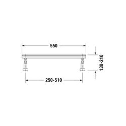 Duravit Fußgestell für Bade- und Duschwannen, Seitenlänge größer als 1500mm, H... DURAVIT-790105000000000 4021534270406 (Abb. 1)