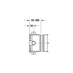 Duravit Bluebox G 1/2", Montageart Unterputz, ohne Vorabsperrung, Einbautiefe 75-... DURAVIT-GK0900000000 4053424467634 (Abb. 1)