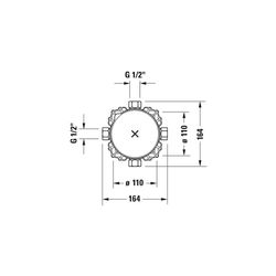 Duravit Bluebox G 1/2", Montageart Unterputz, ohne Vorabsperrung, Einbautiefe 75-... DURAVIT-GK0900000000 4053424467634 (Abb. 1)