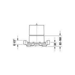 Duravit Grundkörper Unterputz bodenstehend G 1/2"... DURAVIT-GK5900003000 7612158492441 (Abb. 1)