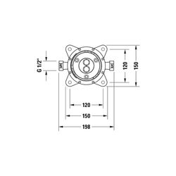 Duravit Grundkörper Unterputz bodenstehend G 1/2"... DURAVIT-GK5900003000 7612158492441 (Abb. 1)