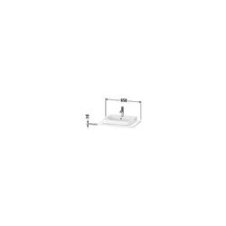 Duravit Happy D.2 Konsole 480x650x16mm, Weiß Hochglanz, ohne Konsolenträger, 1 Aus... DURAVIT-HP031B02222 4053424867618 (Abb. 1)