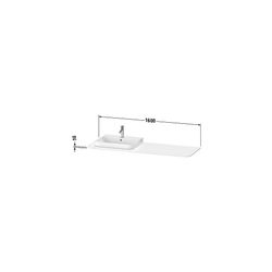 Duravit Happy D.2 Konsole 550x1600x16mm, Mediterrane Eiche Matt, ohne Konsolenträg... DURAVIT-HP031HR7171 4053424872865 (Abb. 1)