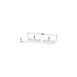 Duravit Happy D.2 Konsole 550x1600x16mm Leinen Matt ohne Konsolenträger 2 Ausschni... DURAVIT-HP032HB7575 4063382183750 (Abb. 1)