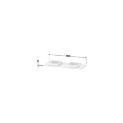 Duravit Happy D.2 Konsole 550x1300x16mm, Weiß Seidenmatt, ohne Konsolenträger, 2 A... DURAVIT-HP032KB3636 4053424872933 (Abb. 1)