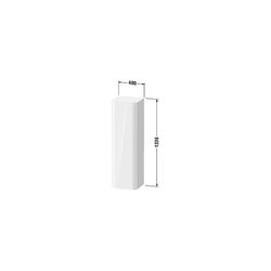 Duravit Happy D.2 Halbhochschrank Dekor 360x400x1336mm Taupe SM, 1 Tür R, 3 Glasfa... DURAVIT-HP1261R8383 4067116018967 (Abb. 1)