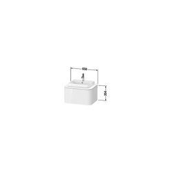 Duravit Happy D.2 Konsolenwaschtischunterbau wandh. 480x650x354mm Taupe SM, ohne K... DURAVIT-HP494008383 4067116022629 (Abb. 1)