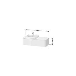 Duravit Happy D.2 Konsolenwaschtischunterbau wandh. 550x1300x354mm ohne KSP Ta... DURAVIT-HP4942M60600010 4063382294555 (Abb. 1)