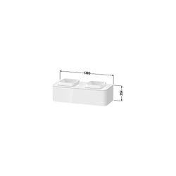 Duravit Happy D.2 Konsolenwaschtischunterbau wandh. 550x1300x354mm B, ohne KSP Med... DURAVIT-HP4943B7171 4053424869001 (Abb. 1)