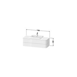 Duravit Happy D.2 Konsolenwaschtischunterbau wandh 550x1300x408mm ohne KSP Ste... DURAVIT-HP4972092920010 4063382262431 (Abb. 1)
