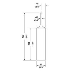 Duravit Bürstengarnitur Starck T 80x80x432mm, bodenstehend Edelstahl gebürstet, Mes... DURAVIT-0099457000 4067116087321 (Abb. 1)
