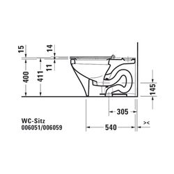 Duravit DuraStyle WC-Sitz Weiß HG 375x50x489mm ohne Absenkautomatik, Sitzgarnitur a... DURAVIT-0060510000 4021534859786 (Abb. 1)
