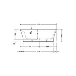 Duravit Cape Cod Badewanne 507x885x1855mm, Mattweiß, Oval, Freistehend, 2 Rück... DURAVIT-700330000000000 4021534894008 (Abb. 1)