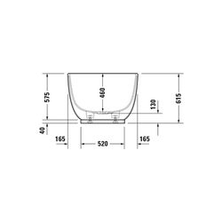 Duravit Luv Badewanne 615x850x1800mm, 252l, Mattweiß, Oval, Freistehend, 2 Rüc... DURAVIT-700434000000000 4053424180199 (Abb. 1)