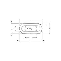 Duravit Luv Badewanne 615x750x1600mm, 165l, Mattweiß, Oval, Freistehend, 2 Rüc... DURAVIT-700461000000000 4063382014269 (Abb. 1)