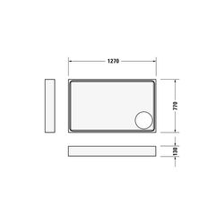 Duravit Starck Slimline Duschwanne 800x1300x60mm, Rechteckig, Weiß glänzend, a... DURAVIT-720235000000000 4053424689081 (Abb. 1)