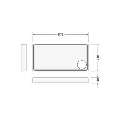 Duravit Starck Slimline Duschwanne 800x1600x60mm, Rechteckig, Weiß glänzend, A... DURAVIT-720238000000001 4053424691909 (Abb. 1)