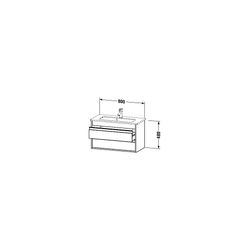 Duravit Ketho Waschtischunterbau wandhäng. 385x800x480mm Compact, Leinen Matt, Gri... DURAVIT-KT645307575 4053424638843 (Abb. 1)