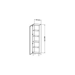 Duravit L-Cube Hochschrank Dekor variabel 200-363x250-500x1321-2000mm Eiche Mattsc... DURAVIT-LC1191L1616 4063382092212 (Abb. 1)