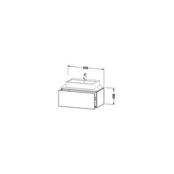Duravit L-Cube Konsolenwaschtischunterbau wandh. 477x920x400mm ohne KSP Compact Na... DURAVIT-LC580303030 4063382089540 (Abb. 1)
