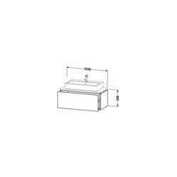 Duravit L-Cube Konsolenwaschtischunterbau wandh. 477x1020x400mm ohne KSP Compact N... DURAVIT-LC580402121 4053424643557 (Abb. 1)