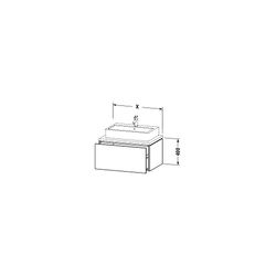 Duravit L-Cube Konsolenwaschtischunterbau wandh. 547x620x400mm ohne KSP Basalt Mat... DURAVIT-LC581004343 4053424368603 (Abb. 1)