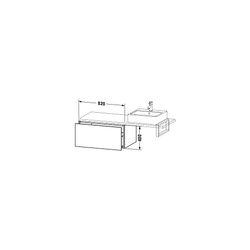Duravit L-Cube Unterschrank für Konsole Dekor, 547x820x400mm, Natur Eiche Matt, 1 ... DURAVIT-LC583403030 4063382089854 (Abb. 1)