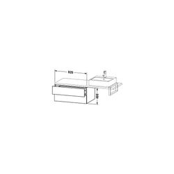 Duravit L-Cube Unterschrank für Konsole Dekor, 547x820x400mm, Mattweiß, 2 Schubkäs... DURAVIT-LC583901818 4053424375199 (Abb. 1)