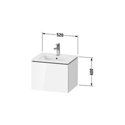 Duravit L-Cube Waschtischunterbau wandh. 421x520x400mm Compact Natur Eiche Matt, G... DURAVIT-LC611803030 4063382032867 (Abb. 1)