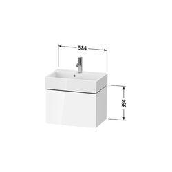 Duravit L-Cube Waschtischunterbau wandh. 391x584x394mm, Compact Mattweiß, Grifflos... DURAVIT-LC611901818 4063382033352 (Abb. 1)