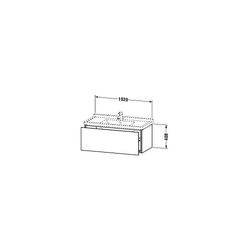 Duravit L-Cube Waschtischunterbau wandh. 469x1020x408mm Eiche Marmoriert Matt, Gri... DURAVIT-LC616605555 4067116353266 (Abb. 1)