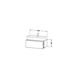 Duravit L-Cube Waschtischunterbau wandh. 459x984x394mm Eiche Marmoriert Matt, Grif... DURAVIT-LC617805555 4067116353136 (Abb. 1)