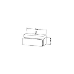 Duravit L-Cube Waschtischunterbau wandh. 459x1184x394mm Eiche Marmoriert Matt, Gri... DURAVIT-LC617905555 4067116353112 (Abb. 1)